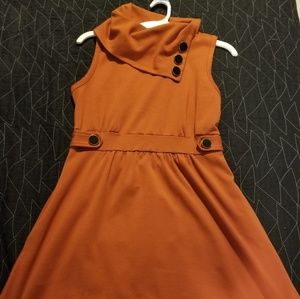 Rusted orange dress *has pockets!*